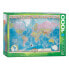 Фото #1 товара Puzzle Weltkarte 1000 Teile