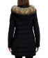 ფოტო #2 პროდუქტის Women's Stretch Faux-Fur Trim Hooded Puffer Coat