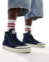 Levi's LS2 high top denim trainers with red tab logo in blue