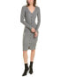 Donna Karan Button Front Sweaterdress Women's Grey Xxs