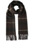 Фото #4 товара Men's Plaid Cashmere Scarf, Created for Macy's