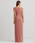 Фото #2 товара Women's Jersey Off-the-Shoulder Side-Slit Column Gown