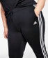 Women's Essentials Warm-Up Slim Tapered 3-Stripes Track Pants, XS-4X