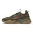 Фото #3 товара Puma RsX Camo Dye Lace Up Mens Green Sneakers Casual Shoes 39607501