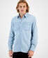 Фото #1 товара Men's Payton Long Sleeve Denim Shirt, Created for Macy's