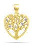 Charming gold-plated pendant with zircons Heart PT70Y