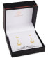 Фото #3 товара 2-Pc. Set Cubic Zirconia Halo Drop & Solitaire Stud Earrings, Created for Macy's