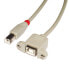 Фото #1 товара Lindy 31800 - 0.5 m - USB B - USB B - Male/Female - 480 Mbit/s - Grey