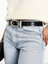 ASOS DESIGN croc double circle waist and hip belt