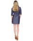 Women's Ruched Mini Shirtdress Синий, XS - фото #2