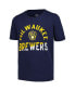 ფოტო #2 პროდუქტის Big Boys Navy Milwaukee Brewers Halftime T-shirt