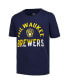 Big Boys Navy Milwaukee Brewers Halftime T-shirt