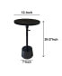 Фото #8 товара Aluminum Frame Round Side Table With Marble Top And Adjustable Height, Black
