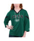 Фото #1 товара Women's Green New York Jets Rally Lace-Up 3/4 Sleeve T-shirt