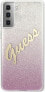 Guess Etui Guess GUHCS21MPCUGLSPI Samsung Galaxy S21+ Plus różowy/pink hardcase Glitter Gradient Script