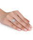 ფოტო #2 პროდუქტის Diamond Vintage-Inspired Cluster Engagement Ring (1/2 ct. t.w.) in 14k White Gold