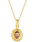 Фото #3 товара Le Vian grape Amethyst (2-1/3 ct. t.w.) & Diamond (1/3 ct. t.w.) Oval Halo Pendant Necklace in 14k Gold, 18" + 2" extender