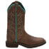 Justin Boots Raya Embroidered Square Toe Cowboy Womens Brown Casual Boots GY290 10.5 - фото #1