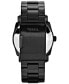 ფოტო #3 პროდუქტის Men's Machine Black Tone Stainless Steel Bracelet Watch 42mm