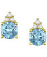 ფოტო #3 პროდუქტის Gemstone & Diamond Accent Stud Earrings