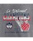 Фото #2 товара Heather Gray UConn Huskies Five-Time NCAA Men's Basketball National Champions Retro Tri-Blend Long Sleeve T-shirt