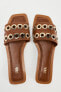 Фото #7 товара Кожаные сандалии с металлическими деталями ZARA