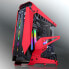 Фото #8 товара RAIJINTEK NYX PRO - Full Tower - PC - Aluminum - Rubber - SPCC - Tempered glass - Black,Red - ATX,EATX,EEB,Micro ATX,Mini-ATX - 7.5 cm