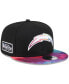 Фото #1 товара Бейсболка с наплечными ремнями New Era Los Angeles Chargers черного цвета NFL Crucial Catch 9FIFTY Snapback Hat 2023