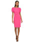 Women's Puff-Sleeve Sheath Dress