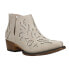 Фото #2 товара Roper Ava Glitz TooledInlay Snip Toe Cowboy Booties Womens Off White Casual Boot