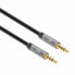 Фото #3 товара Manhattan Stereo Audio 3.5mm Cable - 5m - Male/Male - Slim Design - Black/Silver - Premium with 24 karat gold plated contacts and pure oxygen-free copper (OFC) wire - Lifetime Warranty - Polybag - 3.5mm - Male - 3.5mm - Male - 5 m - Black - Silver