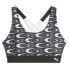 Фото #1 товара Puma Retro Glam Strappy Mid Impact Training Sports Bra Womens Black, White Casua