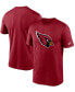 Фото #1 товара Men's Big and Tall Cardinal Arizona Cardinals Logo Essential Legend Performance T-Shirt