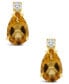 ფოტო #3 პროდუქტის Citrine (3/4 ct.t.w) and Diamond Accent Stud Earrings in 14K Yellow Gold
