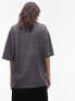 Topshop graphic license Megadeath oversized tee in charcoal