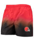ფოტო #3 პროდუქტის Men's Orange, Brown Cleveland Browns Dip-Dye Swim Shorts