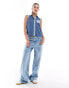 Wrangler sleeveless jersey shirt in blue BLAU, XS - фото #4