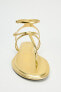 METALLIC FLAT SLIDER SANDALS