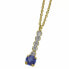 Elegant gold-plated necklace with Shine crystals A4668-08DG