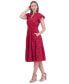 Фото #3 товара Платье Jessica Howard Petite с флористическим бархатным узором и объемными юбками