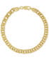 ფოტო #1 პროდუქტის Fancy Curb Link Chain Bracelet in 14k Gold-Plated Sterling Silver, Created for Macy's