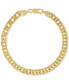 ფოტო #1 პროდუქტის Fancy Curb Link Chain Bracelet in 14k Gold-Plated Sterling Silver, Created for Macy's