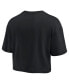 Women's Black San Francisco 49ers Super Soft Short Sleeve Cropped T-shirt