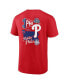 ფოტო #3 პროდუქტის Men's Red Philadelphia Phillies Split Zone T-Shirt