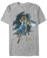 ფოტო #1 პროდუქტის Nintendo Men's Legend of Zelda Breath of The Wind Links Jump Shot Short Sleeve T-Shirt