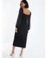 ფოტო #2 პროდუქტის Women's Long Sleeve Midi Dress