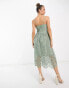 Фото #11 товара Y.A.S Bridesmaid embroidered strappy midi dress in sage