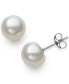 ფოტო #2 პროდუქტის Cultured Freshwater Button Pearl (8-9mm) Stud Earrings