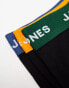 Фото #4 товара Jack & Jones 3 pack trunks in black with coloured waistbands