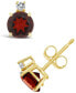 Garnet (1-1/3 ct. t.w.) and Diamond Accent Stud Earrings in 14K Yellow Gold